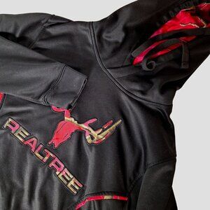 Realtree Cottonwood Canyon Women's Hoodie Size Small Black Pink Camouflage